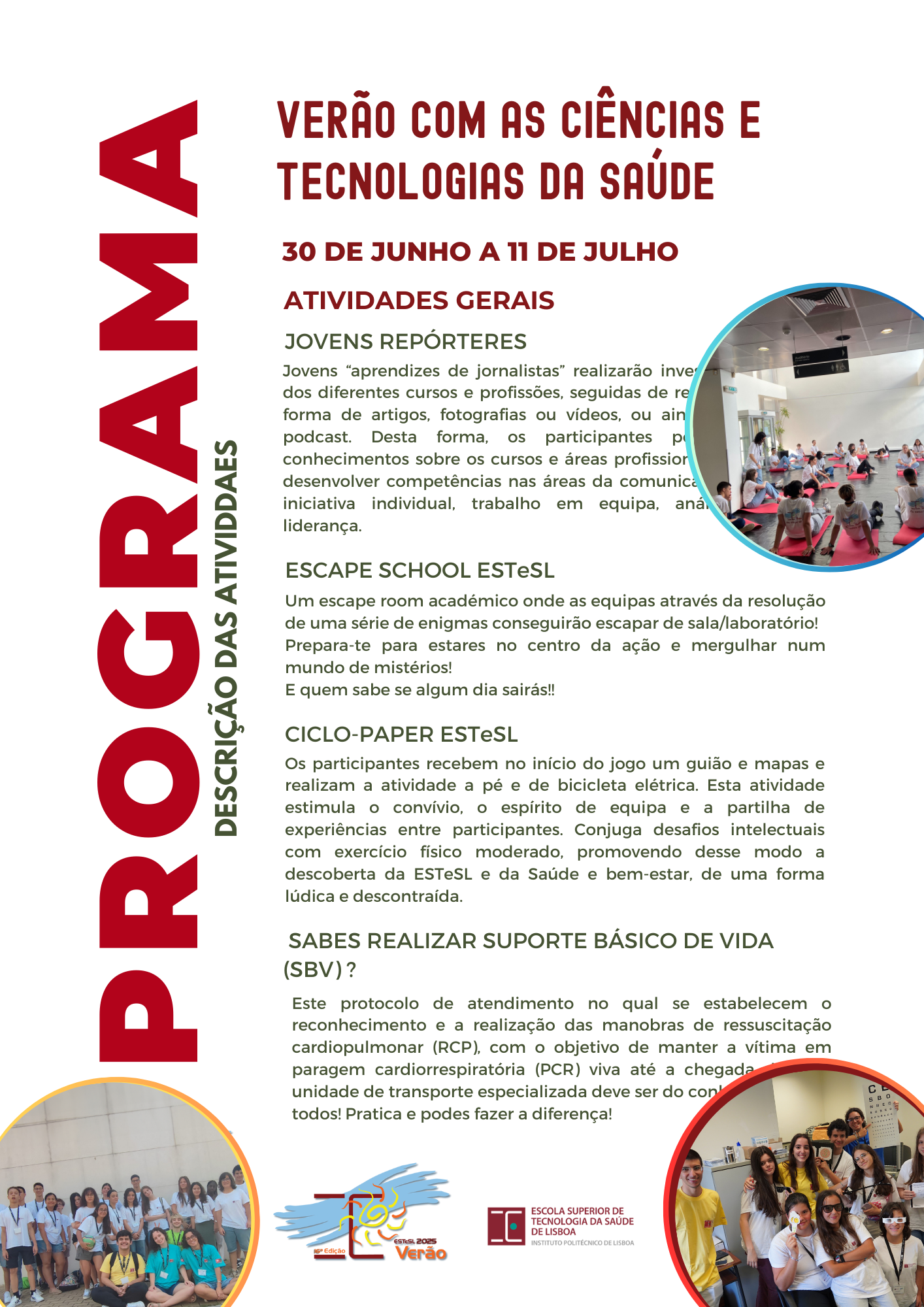 Programa Cursos de Verão ESTESL 2025