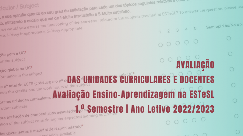 Avaliação Ensino-Aprendizagem na ESTeSL